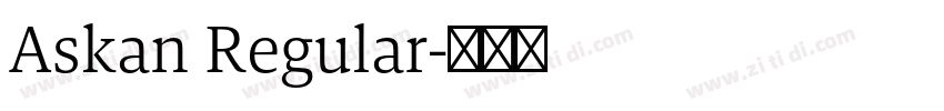 Askan Regular字体转换
